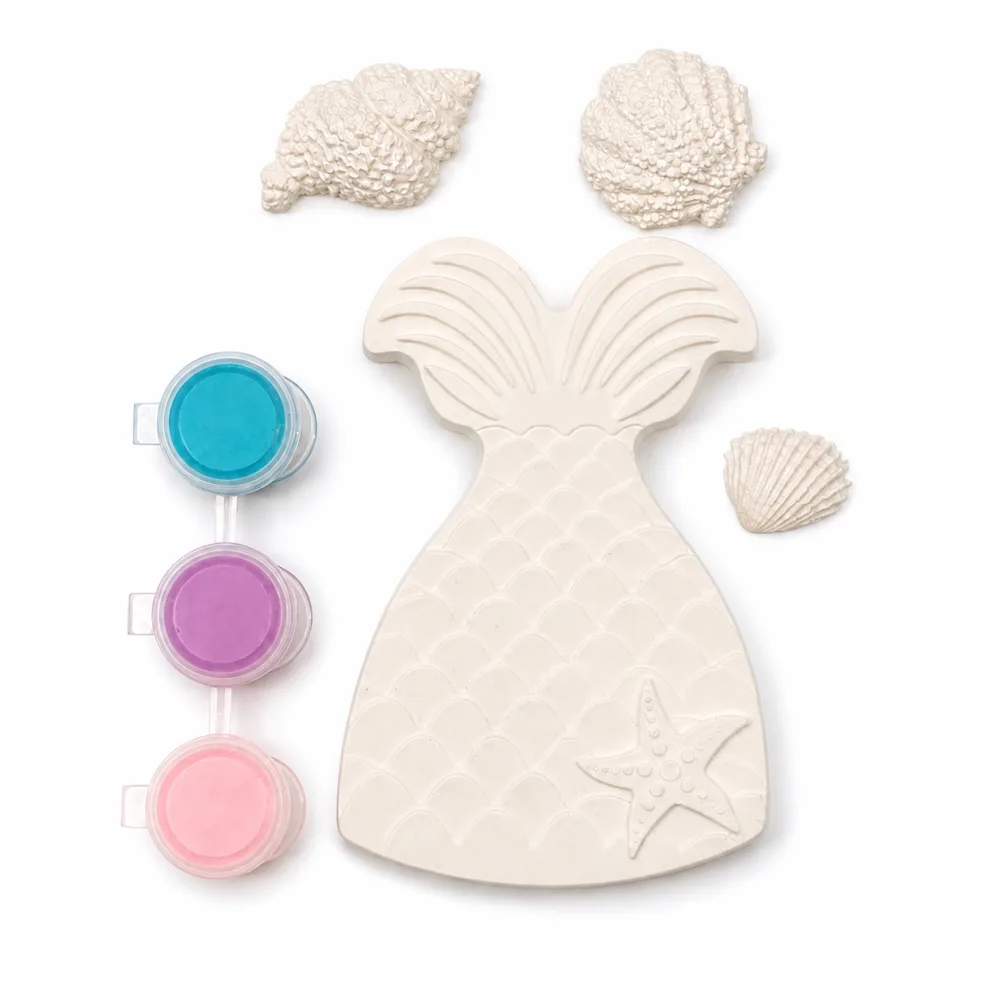 Mermaid Party: Mermaid tail, three stars & three paints