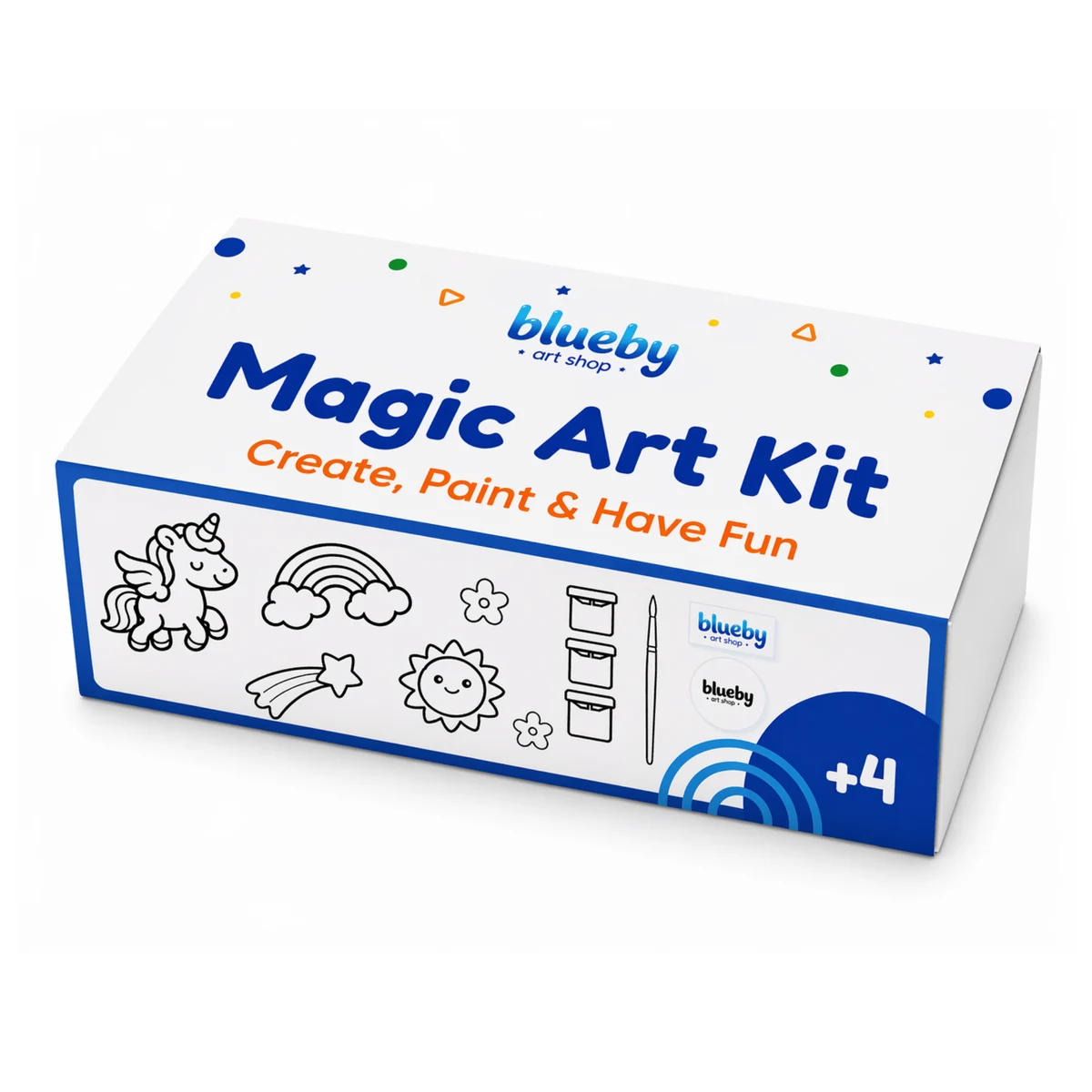 The Blueby Magic Art Kit box, a Mini Artist kit